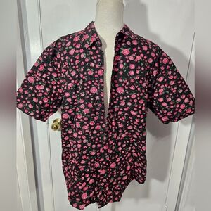 WXYZ Floral Bitton Down Shirt For Men Sz XL Slim Fit